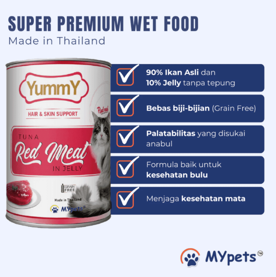 YummY Tuna Red Meat Makanan Kucing Basah Kaleng 400gram