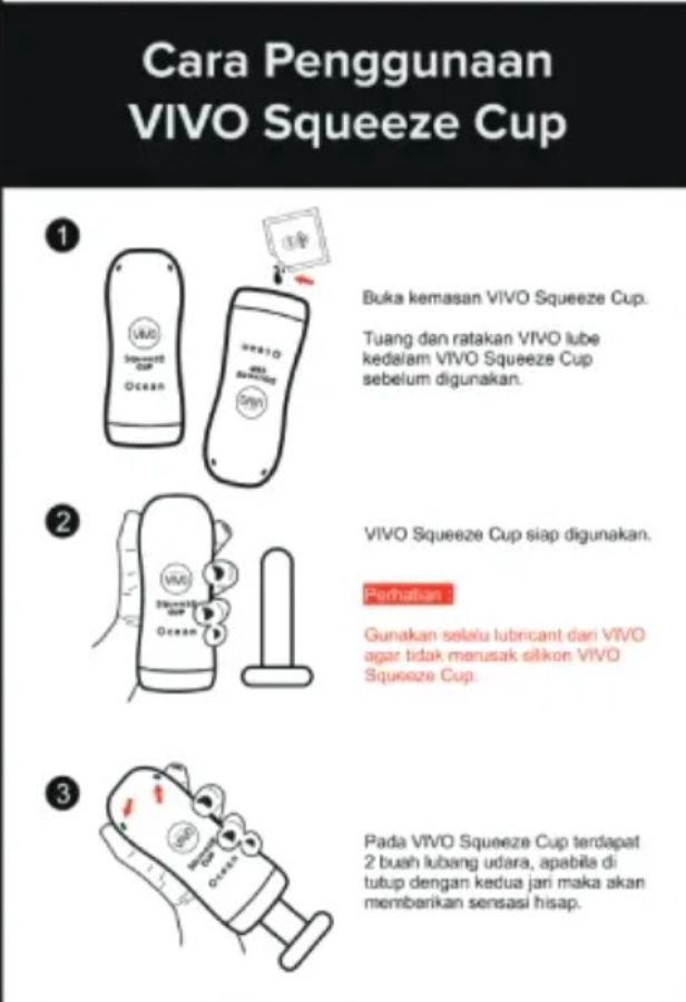VIVO Squeeze Cup Volcano Alat Bantu Pria 1pcs