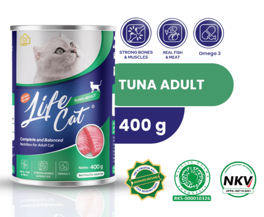 Life Cat Tuna Adult Makanan Kucing Kaleng 400gram