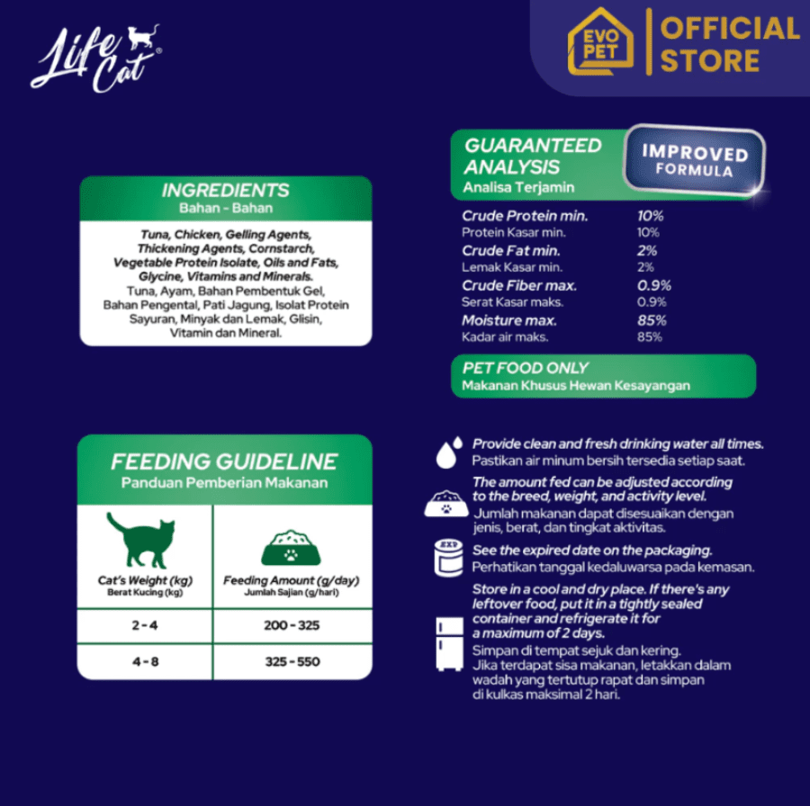 Life Cat Tuna Adult Makanan Kucing Kaleng 400gram