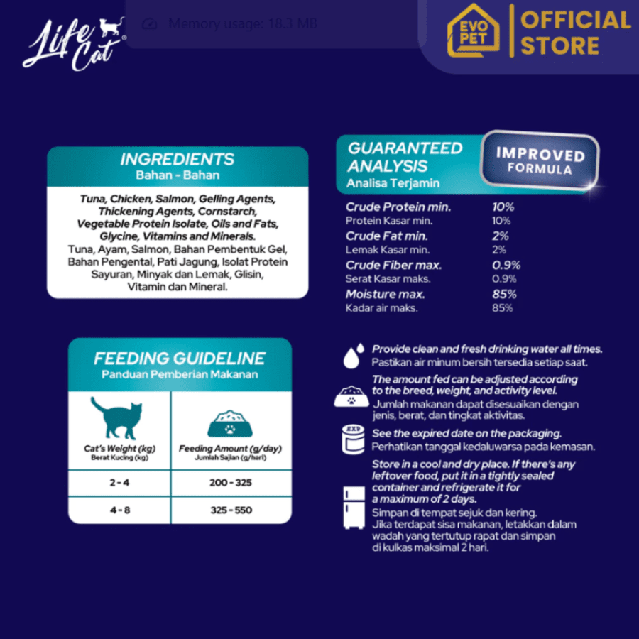 Life Cat Chicken & Salmon Adult Makanan Kucing Basah Kaleng