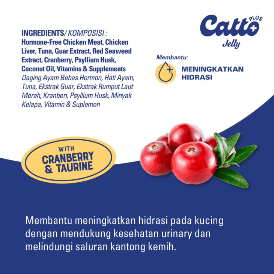 Catto Plus Jelly Urinary Makanan Kucing Basah