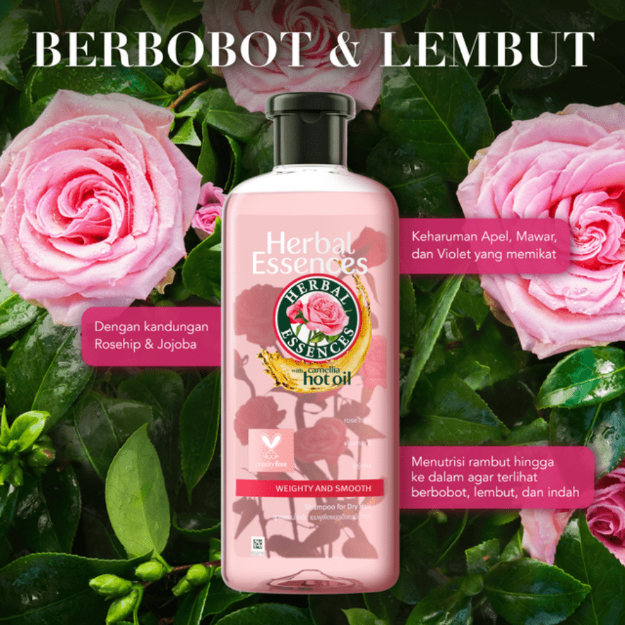 Herbal Essences Weighty & Smooth Rose Hips & Camellia Shampoo 400ml