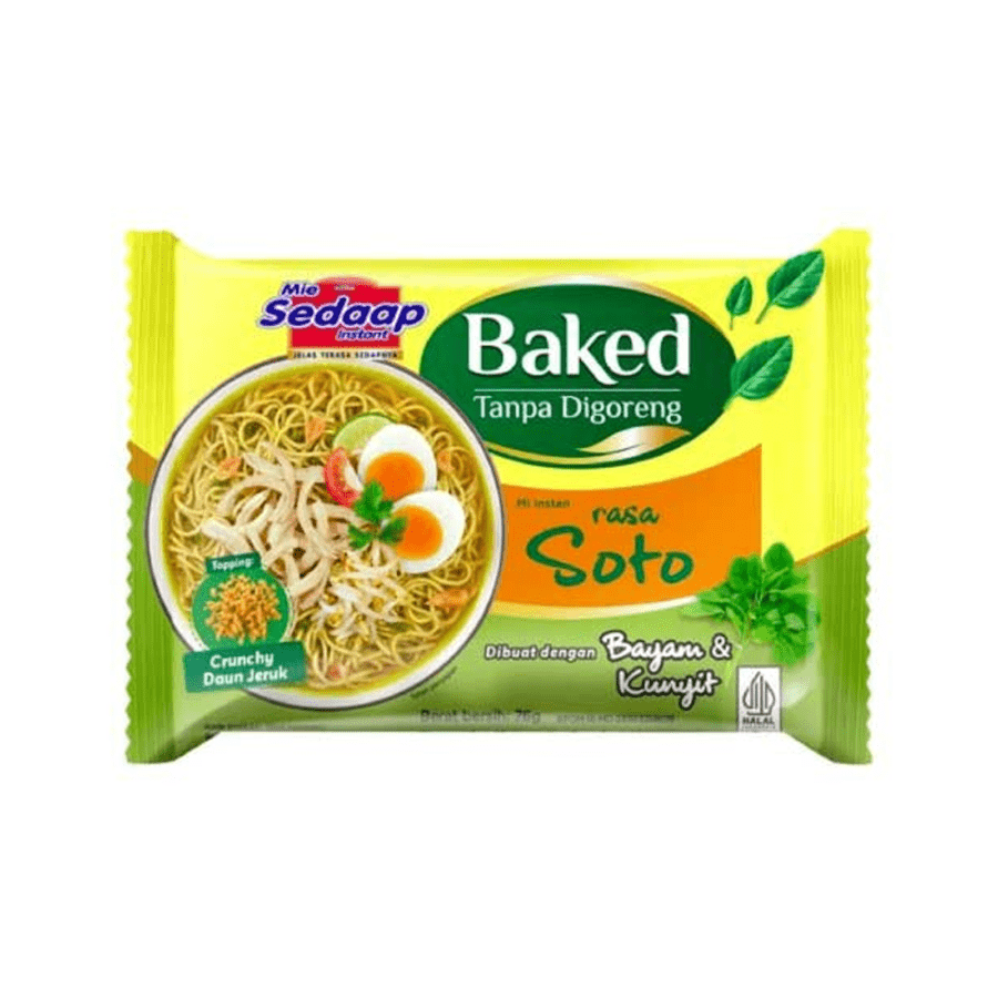 Sedaap Baked Kuah Soto Mie instan 76gram