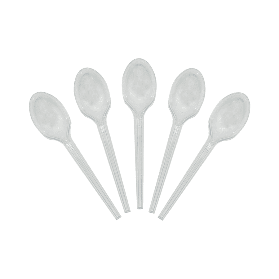 Sendok Plastik Bening A Basics 25pcs