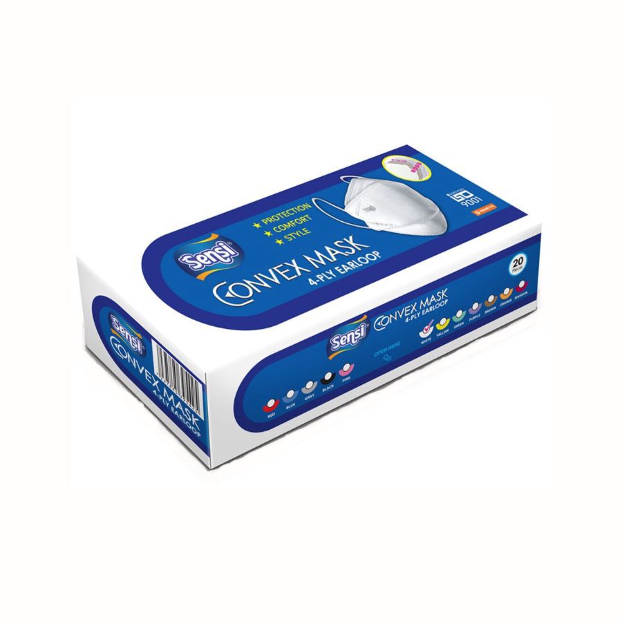 Sensi Convex 4 Ply Earloop Masker Medis 1 Box 1pack