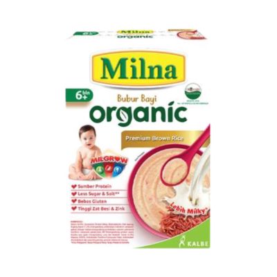 Milna Bubur Bayi Organik Beras Merah 6+ Bulan MPASI