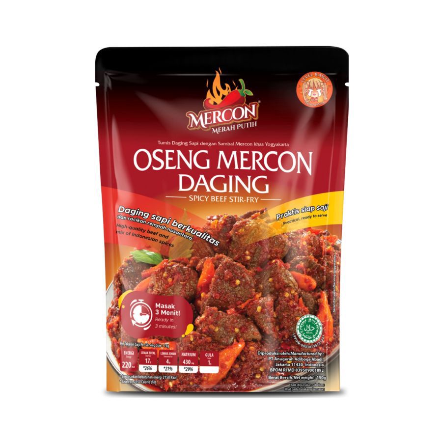 Mercon Merah Putih Oseng Mercon Daging 150gram