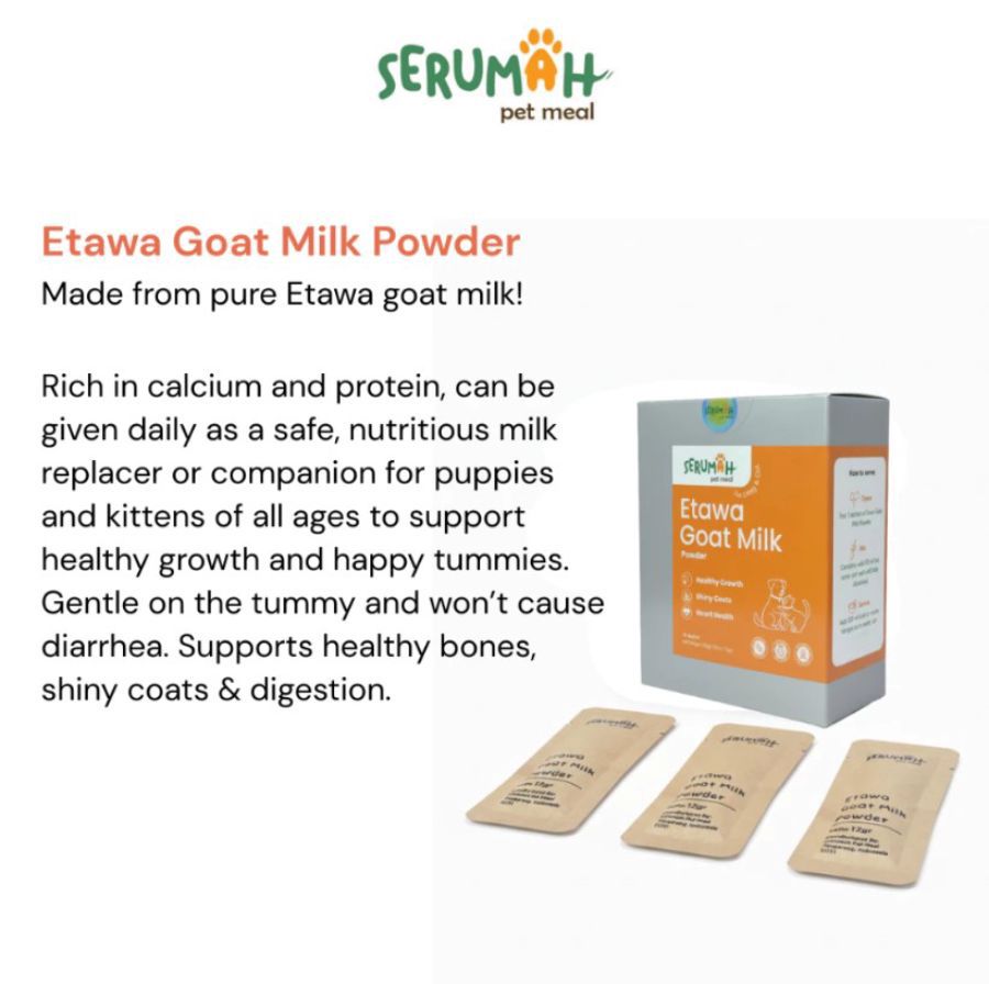 Serumah Susu Kambing Etawa Untuk Anjing dan Kucing 10sachets