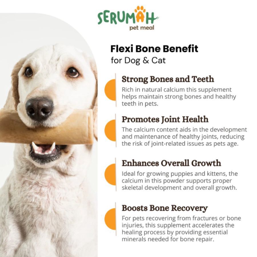 Serumah Flexi Bone Boost Supplement Tulang Untuk Kucing dan Anjing 10sachets