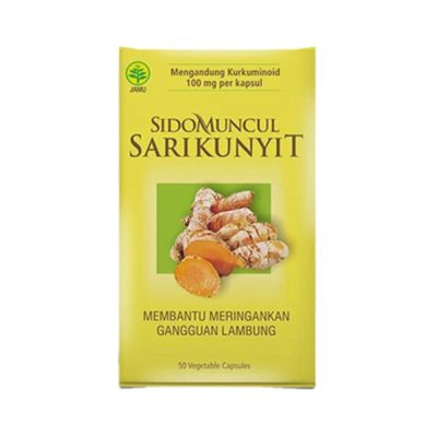 Sido Muncul Herbal Sari Kunyit Sakit Pencernaan & Lambung 50 Kapsul
