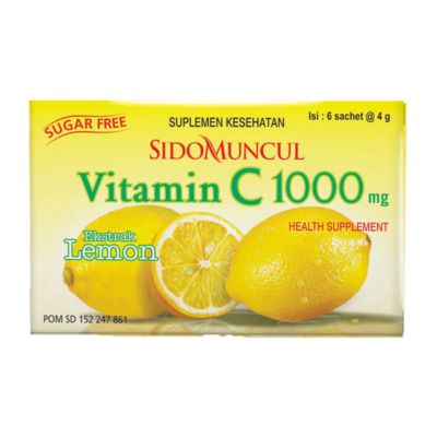 Sido Muncul Vitamin C 1000 Serbuk Lemon Suplemen Daya Tahan Tubuh