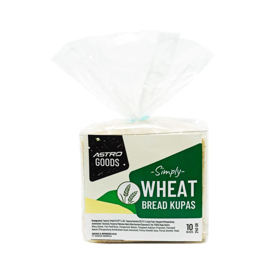 Simply Wheat Bread Kupas Roti Tawar Astro Goods 240gram