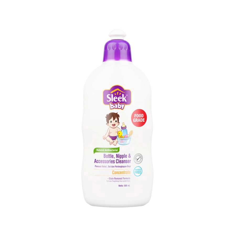 Sleek Baby Bottle, Nipple & Accessories Cleanser Perawatan Aksesoris Bayi Botol 500ml