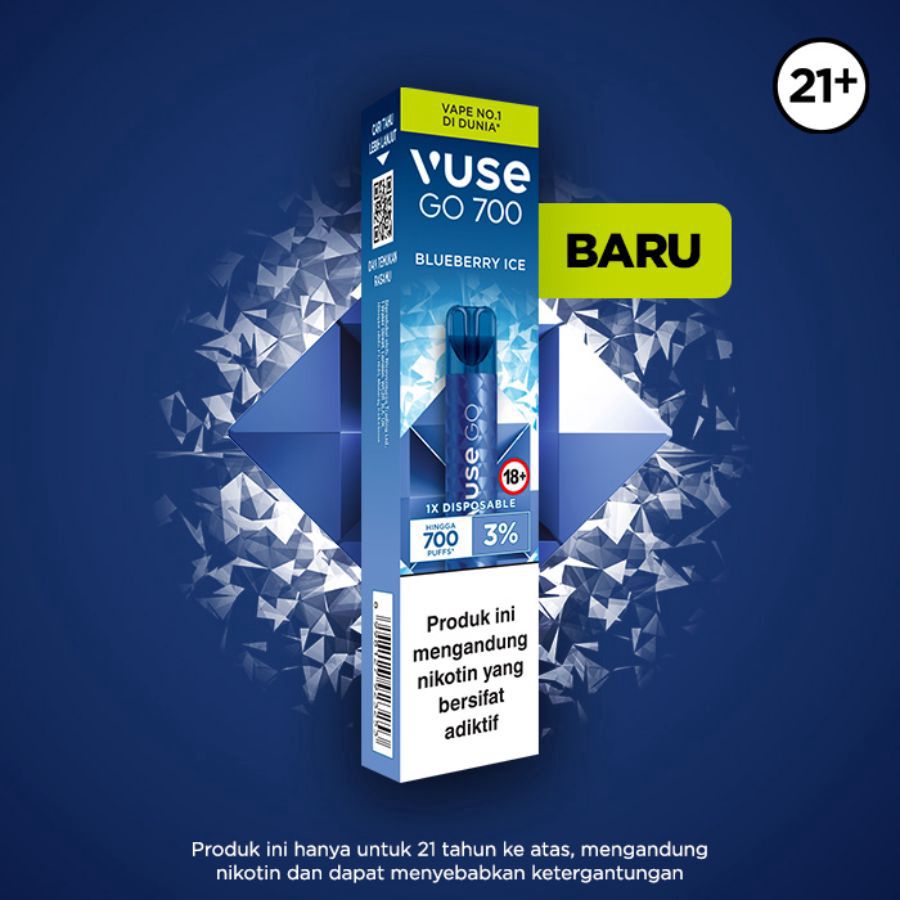 Vuse Go 700 Blueberry Ice Rokok Elektrik 1pcs
