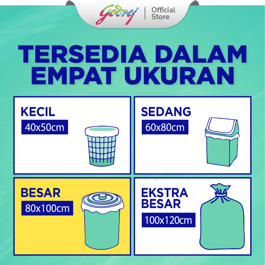 Klinpak Size 80 x 100 cm Kantong Sampah 8pcs