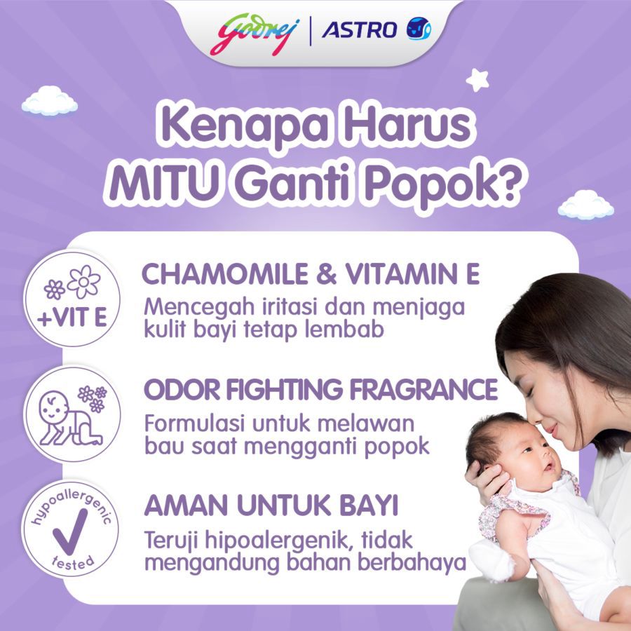 Buy 1 Get 1 Mitu Baby Ganti Popok Wipes Playful Fressia Tisu Basah 100sheets