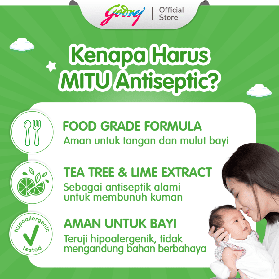 Buy 1 Get 1 Mitu Antiseptic Wipes Refreshing Lime Tisu Basah 100sheets