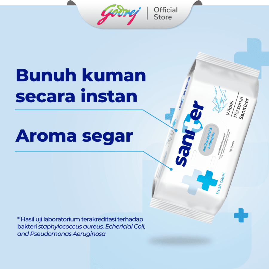Saniter Personal Sanitizer Antiseptik Wet Wipes 50sheets