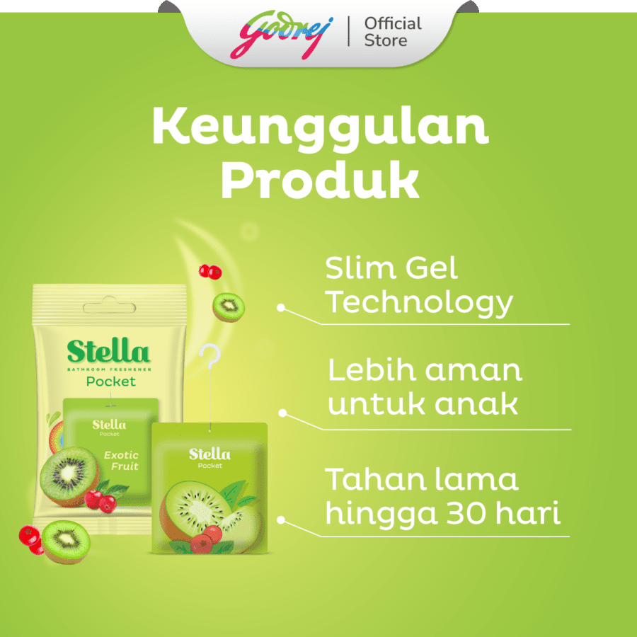 Stella Pocket Bathroom Exotic Fruits Pengharum Kamar Mandi 10gram