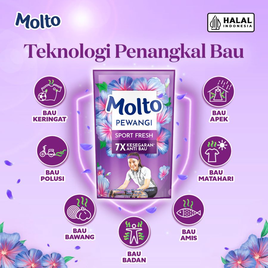 Molto Sport Fresh Pewangi & Pelembut Pakaian 1700ml