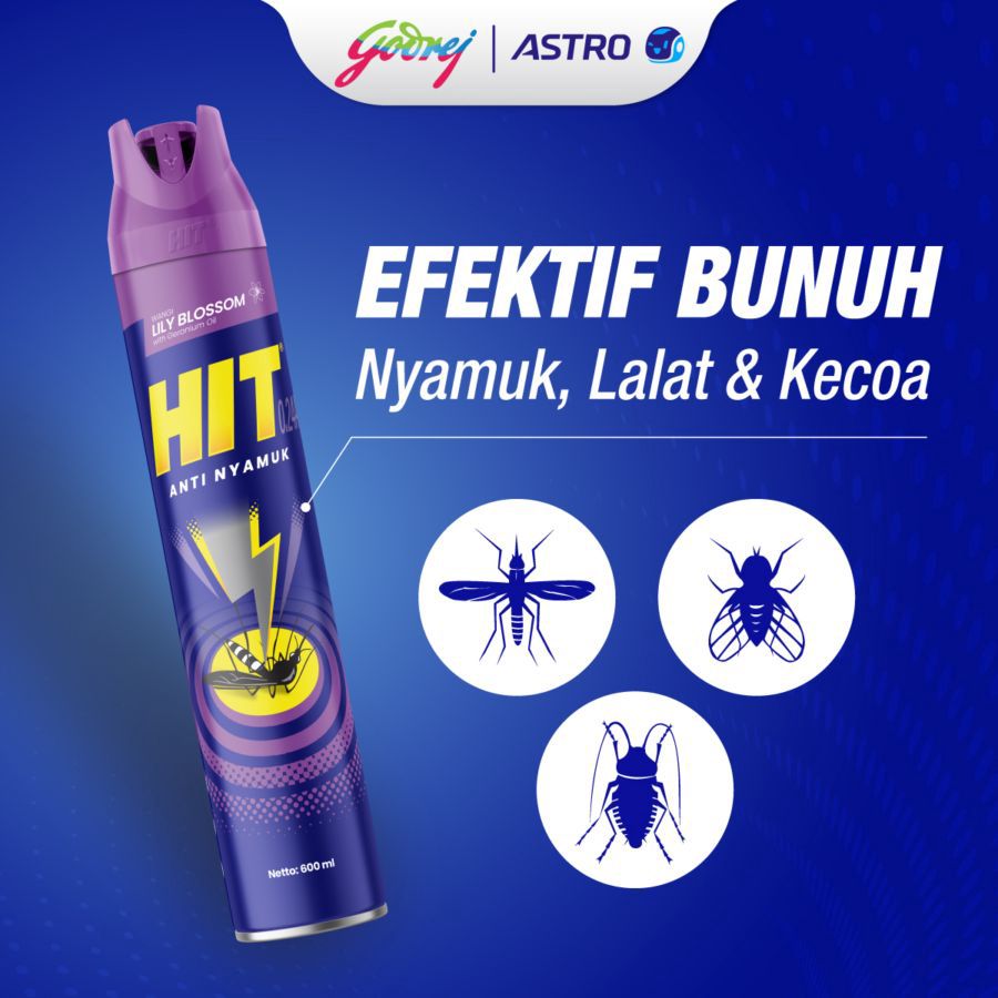 HIT Aerosol Lily Blossom Pembasmi Serangga 400ml