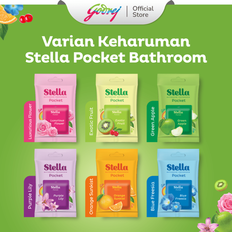 Stella Pocket Bathroom Green Apple Pengharum Kamar Mandi 10gram