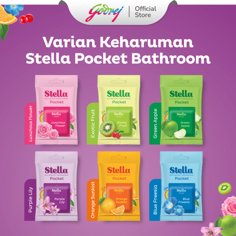 Stella Pocket Bathroom Purple Lily Pengharum Kamar Mandi 10gram
