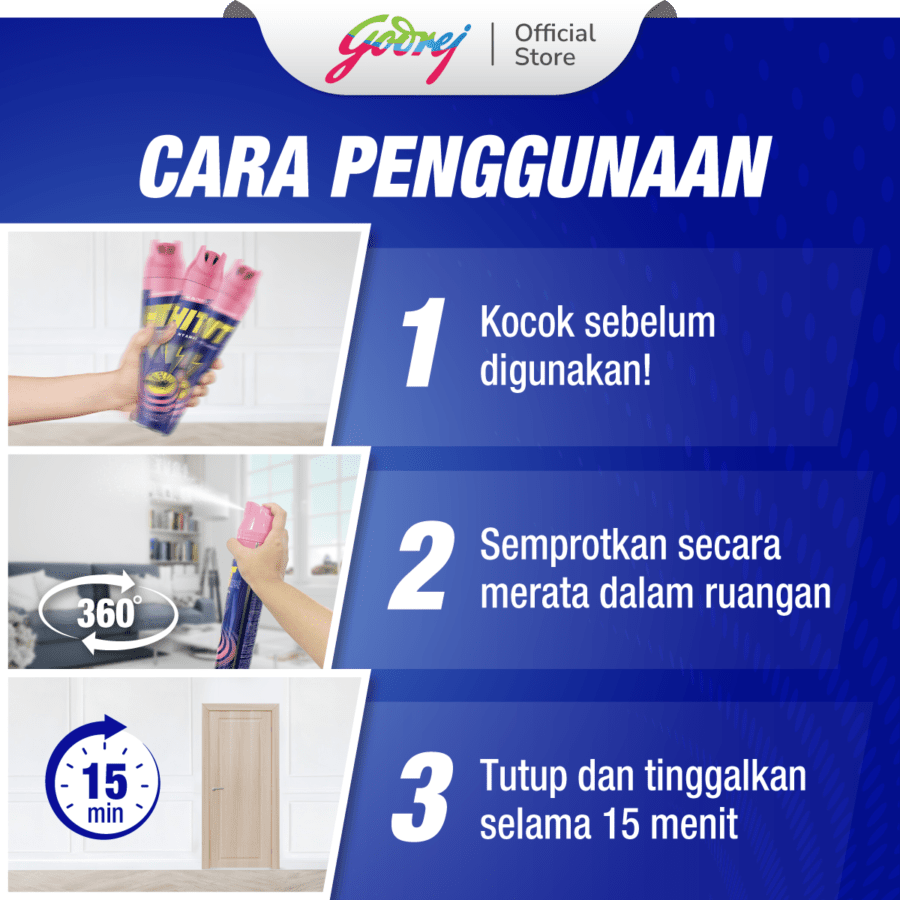 Hit Aerosol Cotton Powder Pembasmi Serangga 600ml