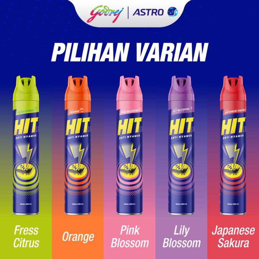 Hit Aerosol Pink Blossom Pembasmi Serangga 600ml