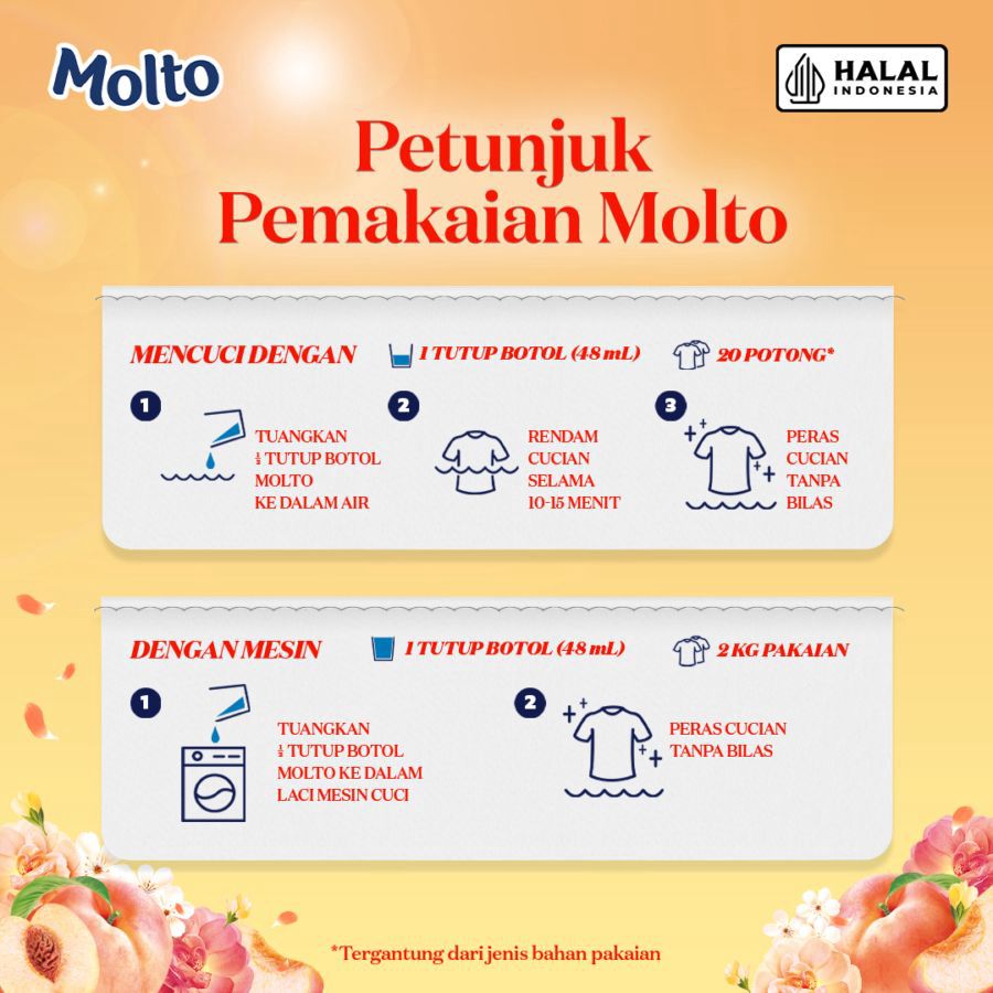 Molto Parfum Boost Japanese Peach Pelembut & Pewangi Pakaian 650ml