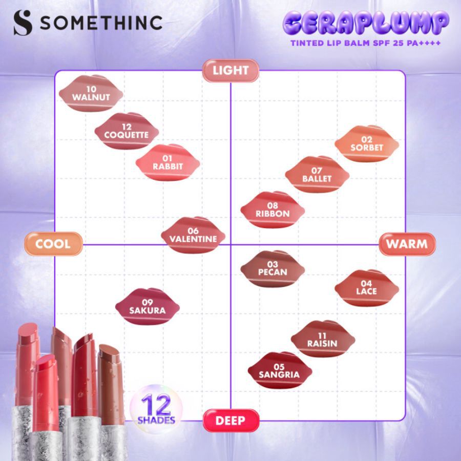Somethinc Ceraplum Tinted 09 Sakura SPF25 PA Lip Balm 20gram