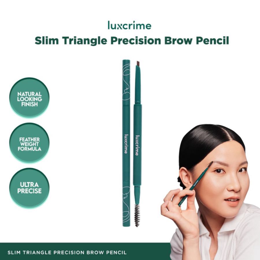 Luxcrime Slim Triangle Precision Dark Brown Brow Pencil 10gram
