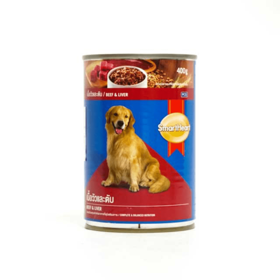 SmartHeart Beef & Liver Adult Makanan Anjing Kaleng 400gram
