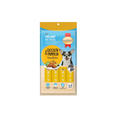 SmartHeart Creamy Treats Chicken Pumpkin Snack Anjing 4 sticks x 15 gram