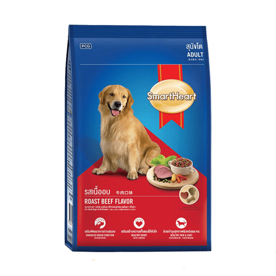 SmartHeart Roasted Beef Adult Makanan Anjing 1500gram