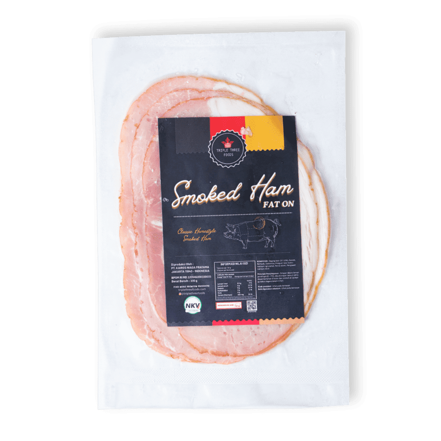 Triple Three Foods Premium Smoked Ham Fat On 100gram