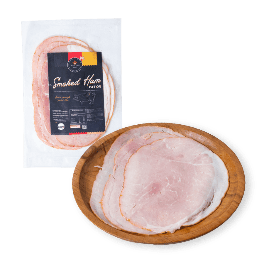 Triple Three Foods Premium Smoked Ham Fat On 100gram