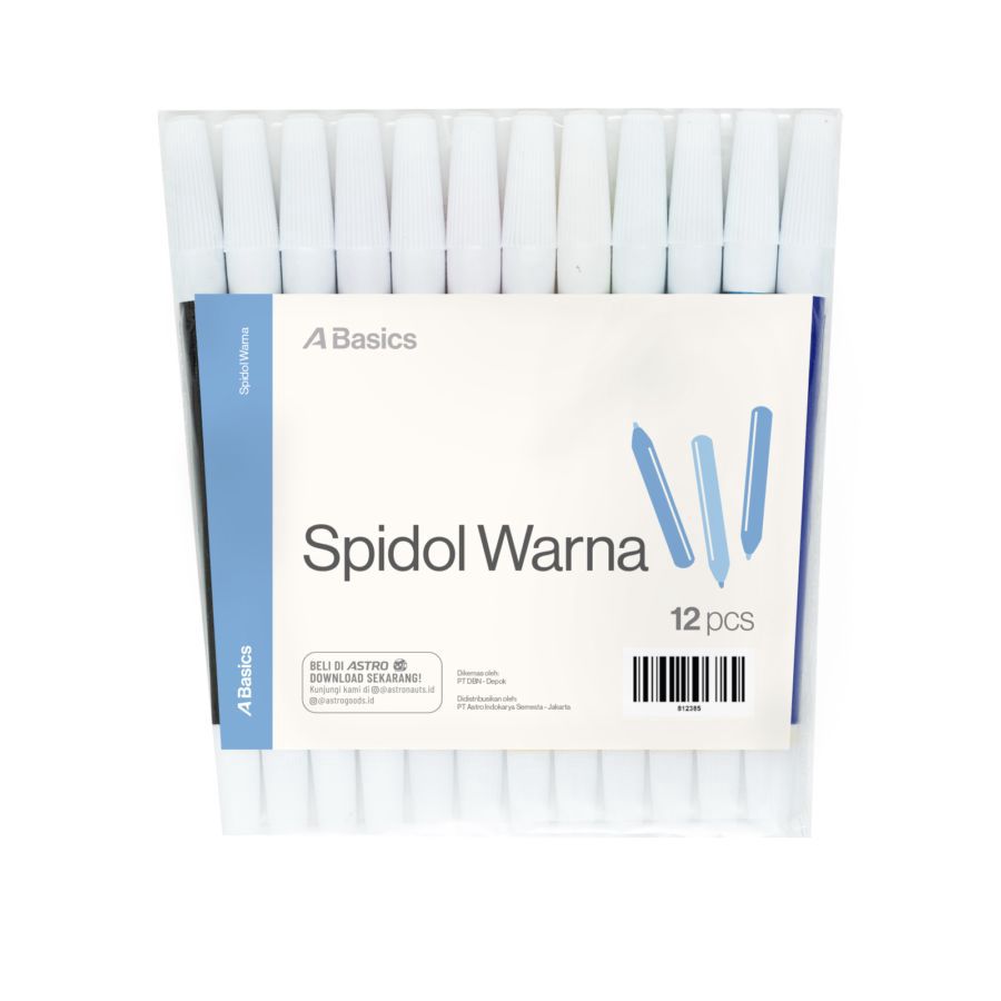 Spidol Warna A Basics 12pcs