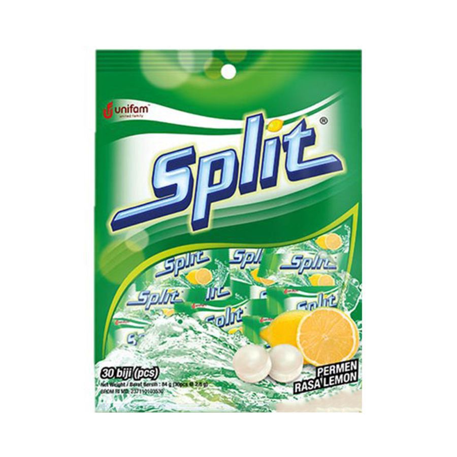 Split Permen Rasa Lemon isi 40pcs 200gram
