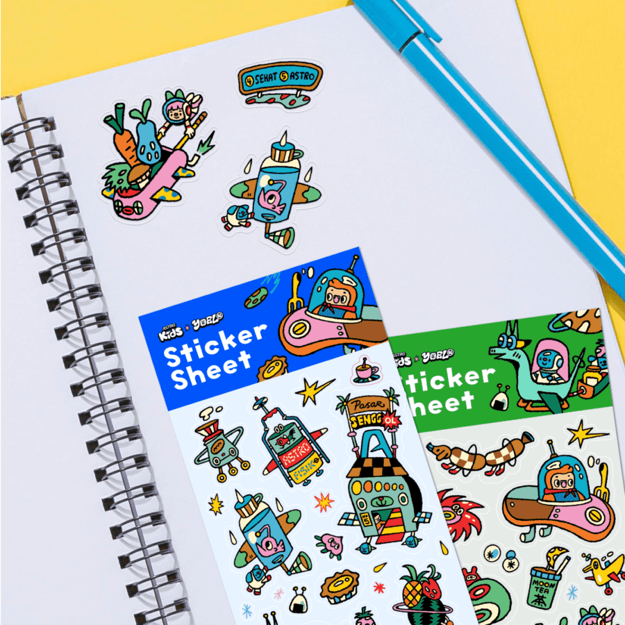 Sticker Sheet Antariksa Antarasik Astro Kids x Yoel K 1pcs