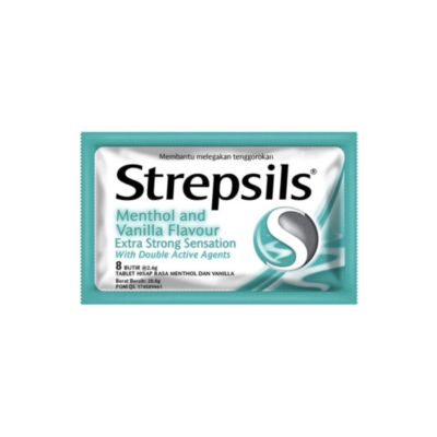 Strepsils Menthol & Vanilla Extra Strong Sensation Sachet 20.8gr