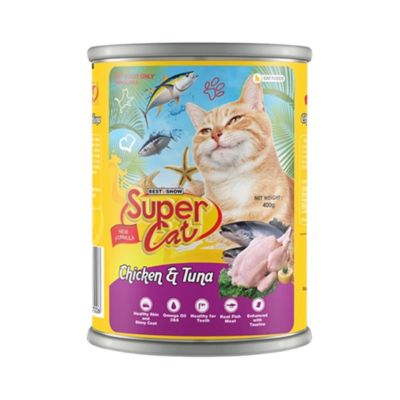SuperCat Chicken & Tuna Adult Makanan Kucing Basah