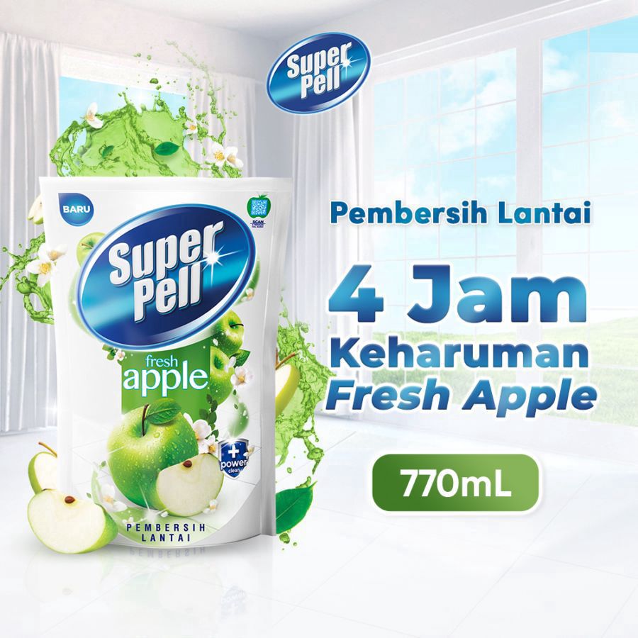 Superpell Japanese Apple & Peony Pembersih Lantai Pouch 760ml