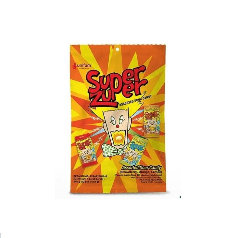 Super Zuper Assorted Sour Candy Permen
