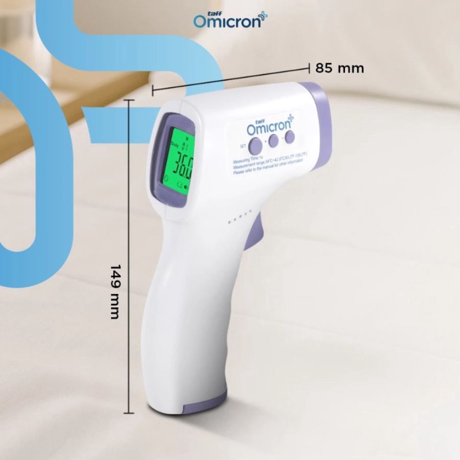 TaffOmicron AD801 Purple Termometer Tembak Suhu Badan Infrared 1pcs
