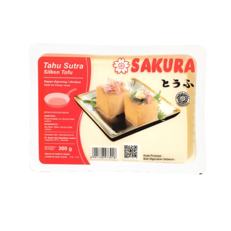 Sakura Tahu Kotak Sutera Firm Merah 300gram