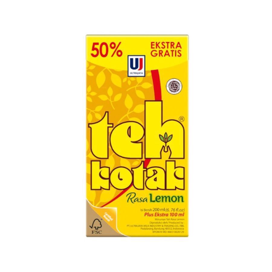 Ultrajaya Teh Kotak Rasa Lemon 300ml