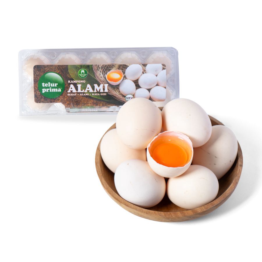 Telur Prima Ayam Kampung Alami 10butir