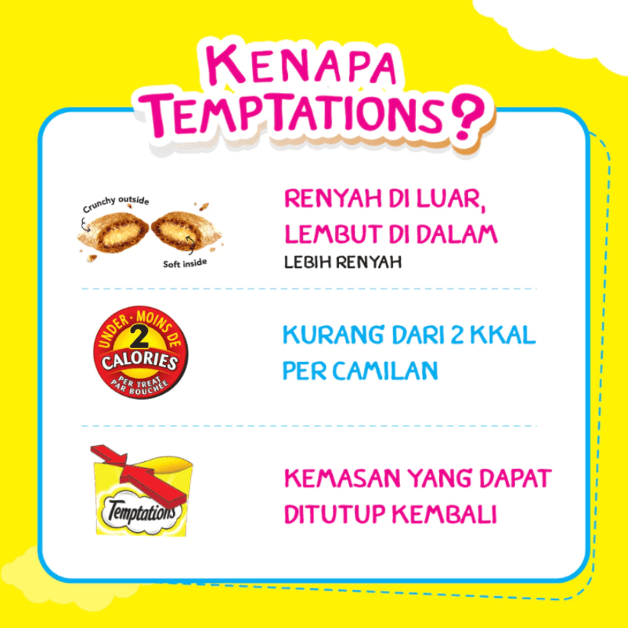 Temptations Savoury Salmon Snack Kucing 75gram